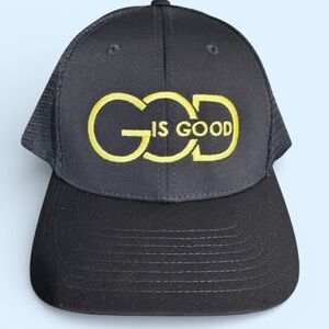 Richardson Navy Blue Mesh Cap- God is Good